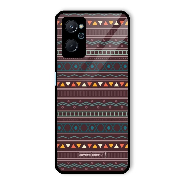 Classic Aztec Pattern Glass Back Case for Realme 9i