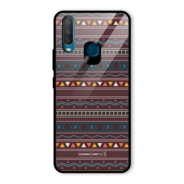 Classic Aztec Pattern Glass Back Case for Vivo Y12