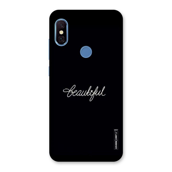 Classic Beautiful Back Case for Redmi Note 6 Pro