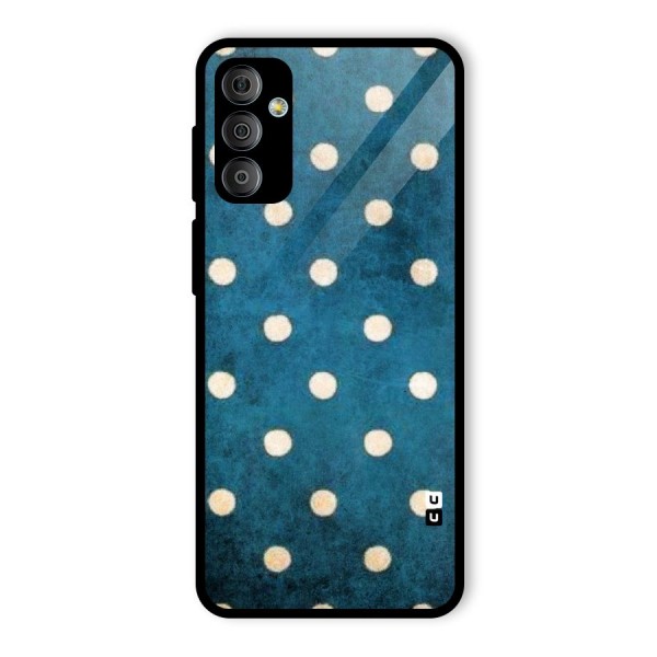 Classic Blue Polka Glass Back Case for Galaxy F23