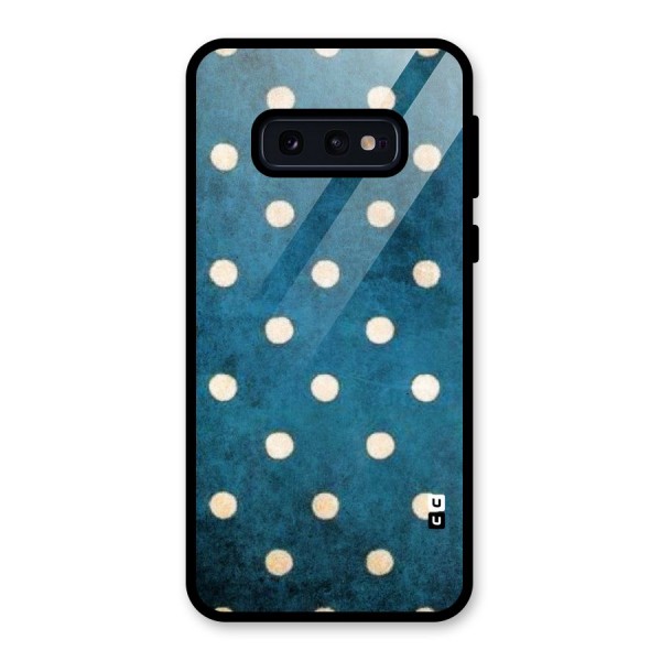 Classic Blue Polka Glass Back Case for Galaxy S10e