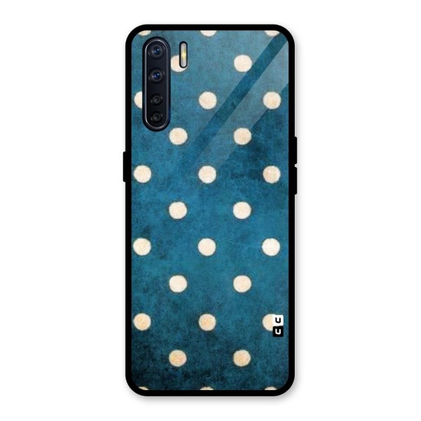 Classic Blue Polka Glass Back Case for Oppo F15