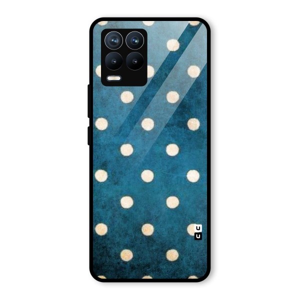 Classic Blue Polka Glass Back Case for Realme 8