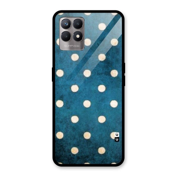 Classic Blue Polka Glass Back Case for Realme 8i