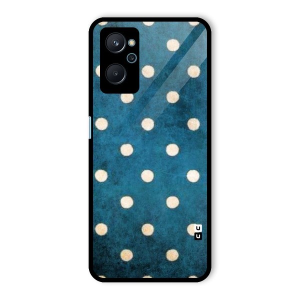 Classic Blue Polka Glass Back Case for Realme 9i