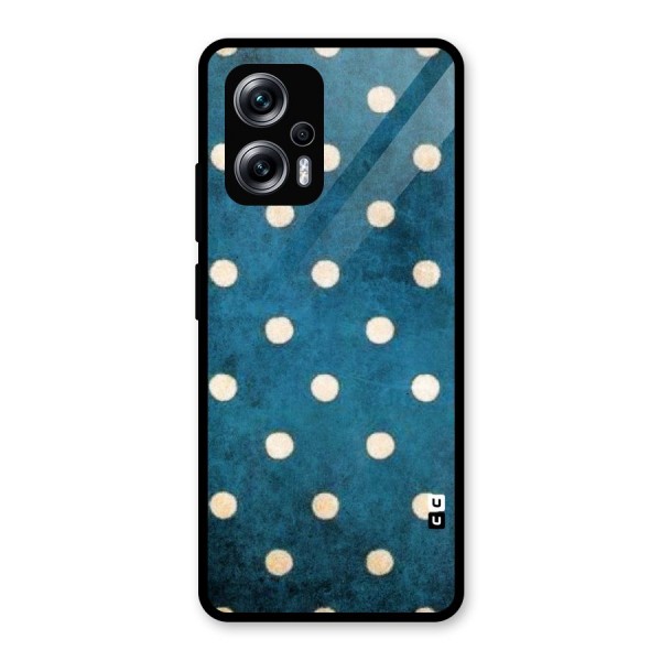 Classic Blue Polka Glass Back Case for Redmi K50i