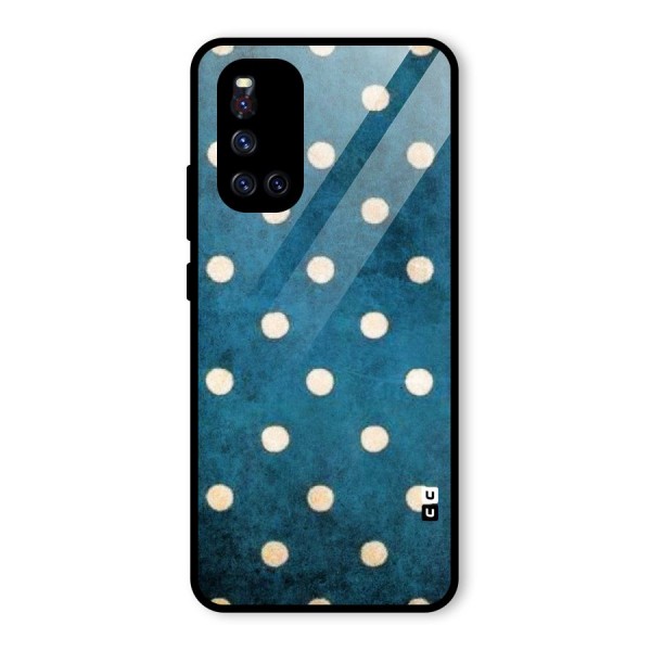 Classic Blue Polka Glass Back Case for Vivo V19