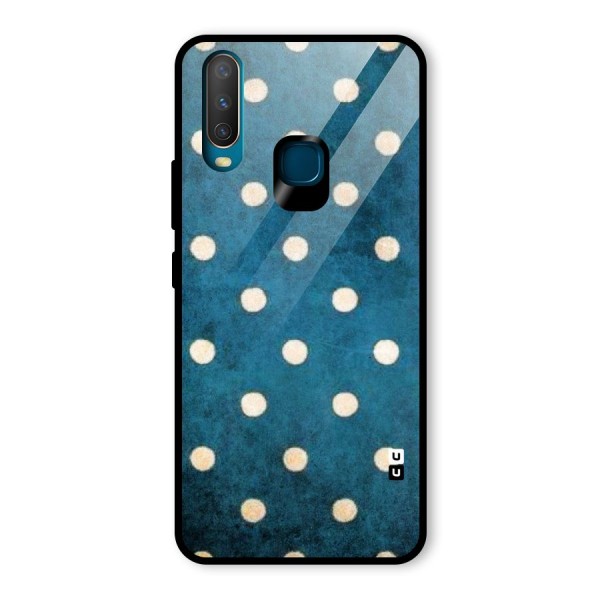 Classic Blue Polka Glass Back Case for Vivo Y15