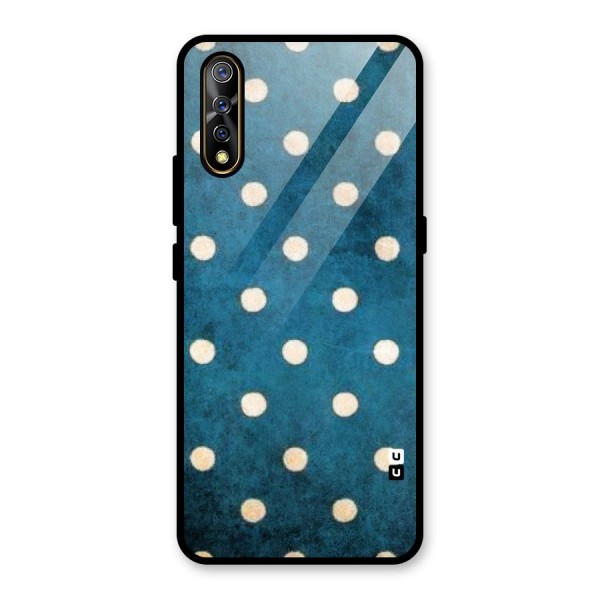 Classic Blue Polka Glass Back Case for Vivo Z1x