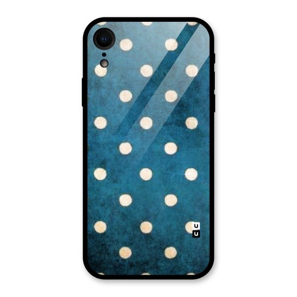 Classic Blue Polka Glass Back Case for XR