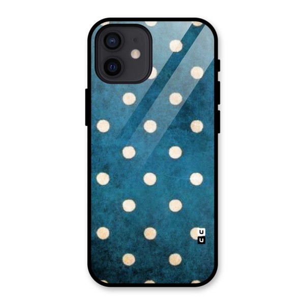 Classic Blue Polka Glass Back Case for iPhone 12