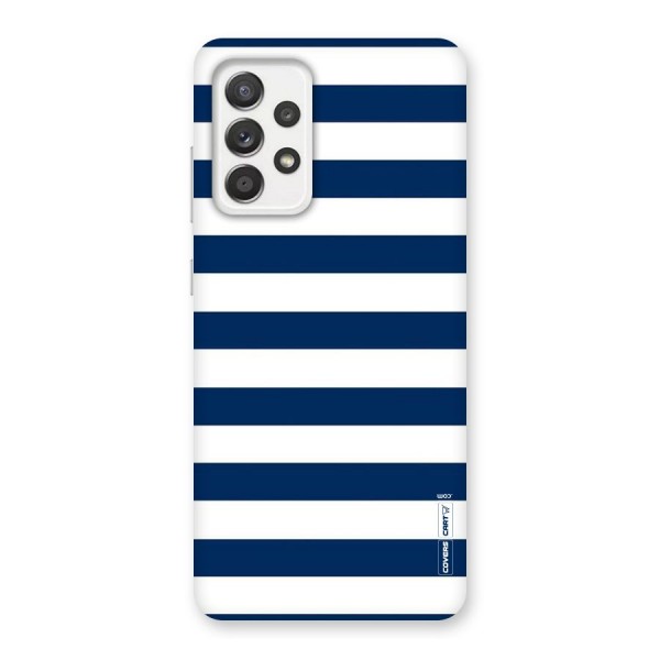 Classic Blue White Stripes Back Case for Galaxy A52