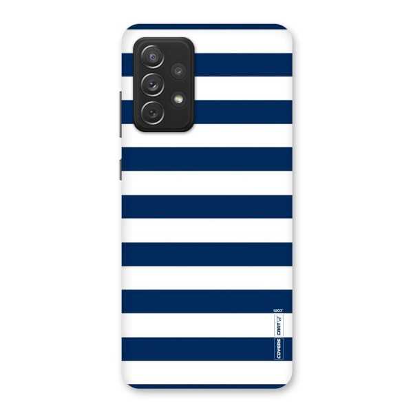 Classic Blue White Stripes Back Case for Galaxy A72