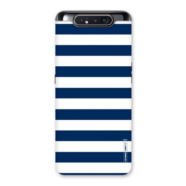 Classic Blue White Stripes Back Case for Galaxy A80