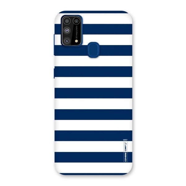 Classic Blue White Stripes Back Case for Galaxy F41