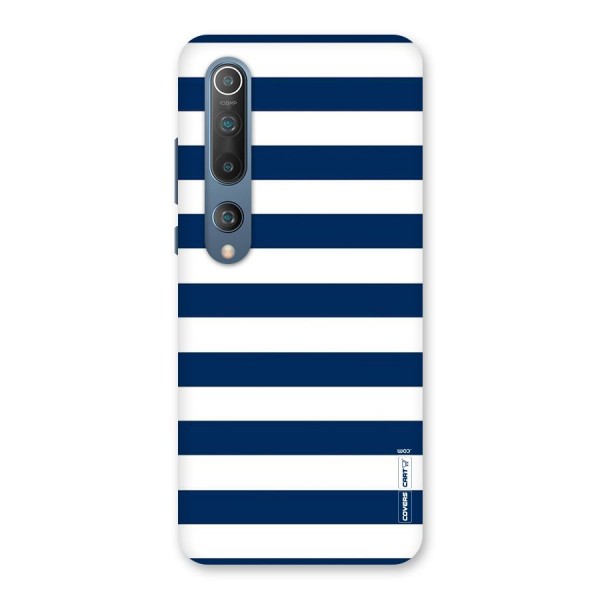 Classic Blue White Stripes Back Case for Mi 10