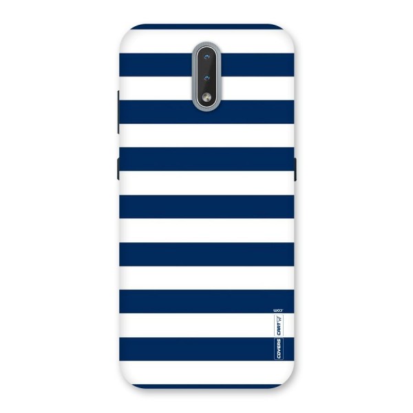 Classic Blue White Stripes Back Case for Nokia 2.3