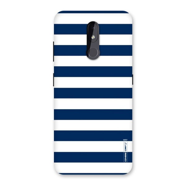 Classic Blue White Stripes Back Case for Nokia 3.2