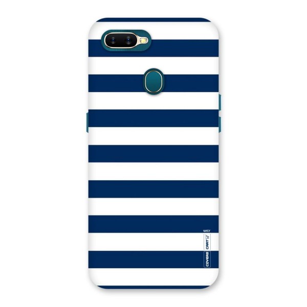 Classic Blue White Stripes Back Case for Oppo A7