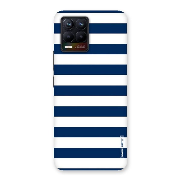 Classic Blue White Stripes Back Case for Realme 8