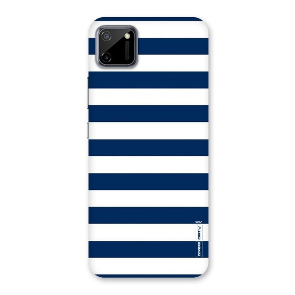 Classic Blue White Stripes Back Case for Realme C11