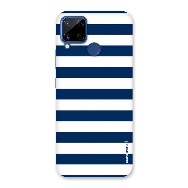 Classic Blue White Stripes Back Case for Realme C12