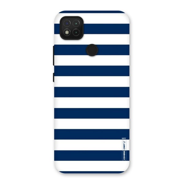 Classic Blue White Stripes Back Case for Redmi 9C