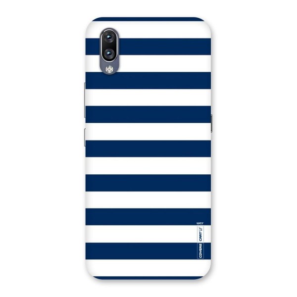 Classic Blue White Stripes Back Case for Vivo NEX