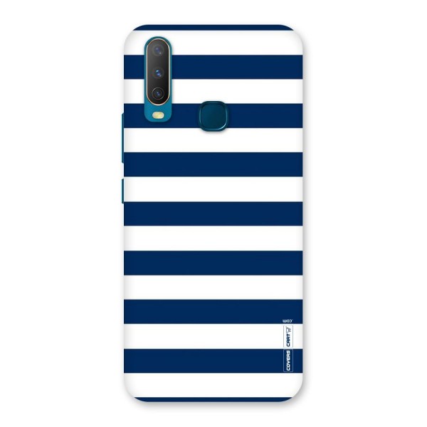 Classic Blue White Stripes Back Case for Vivo U10