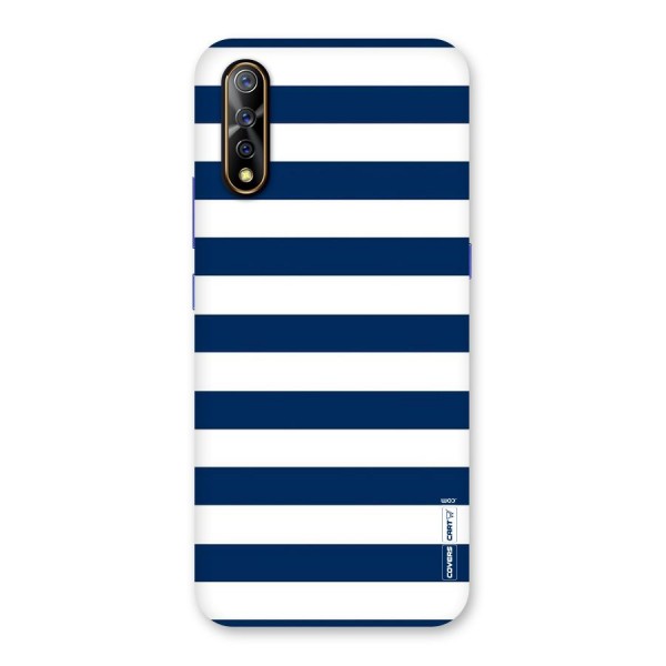 Classic Blue White Stripes Back Case for Vivo Z1x