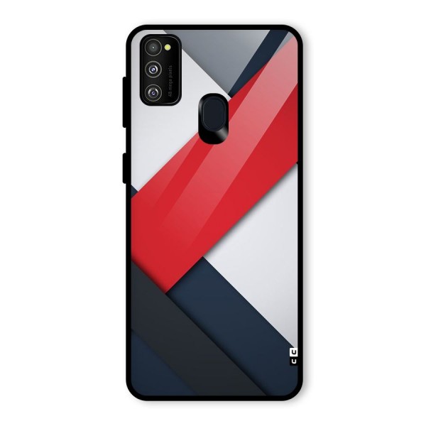 Classic Bold Glass Back Case for Galaxy M21