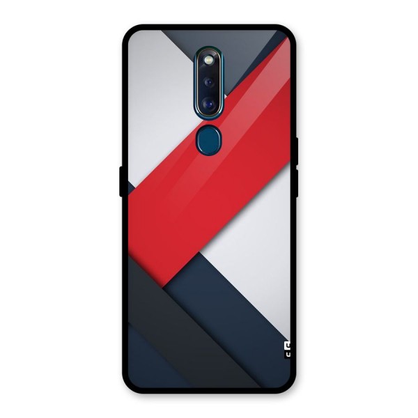 Classic Bold Glass Back Case for Oppo F11 Pro