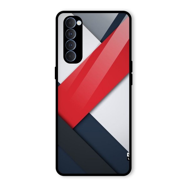 Classic Bold Glass Back Case for Oppo Reno4 Pro