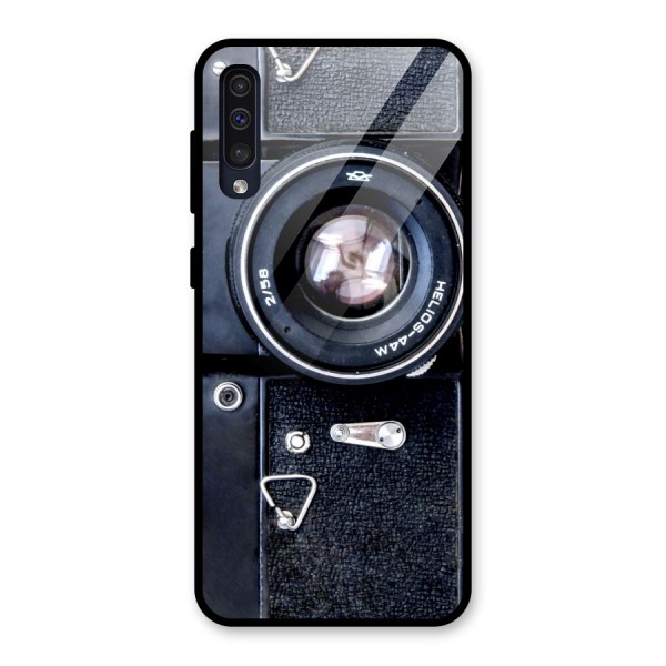 Classic Camera Glass Back Case for Galaxy A50s