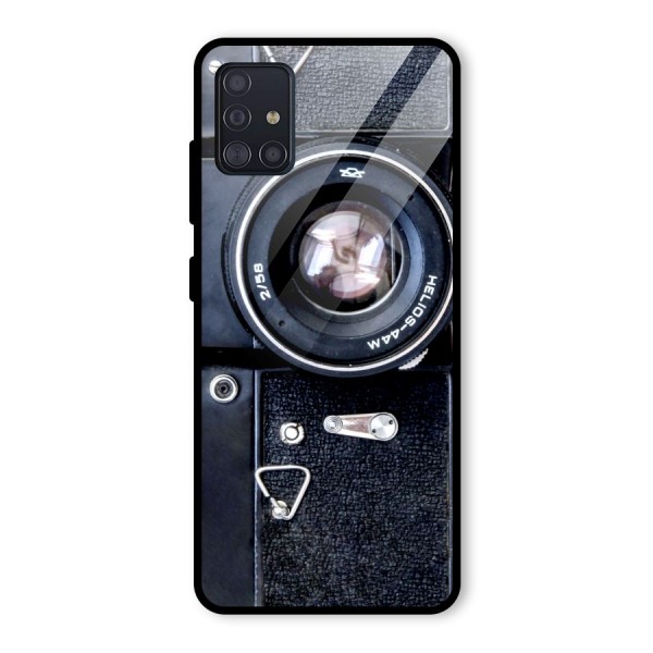 Classic Camera Glass Back Case for Galaxy A51