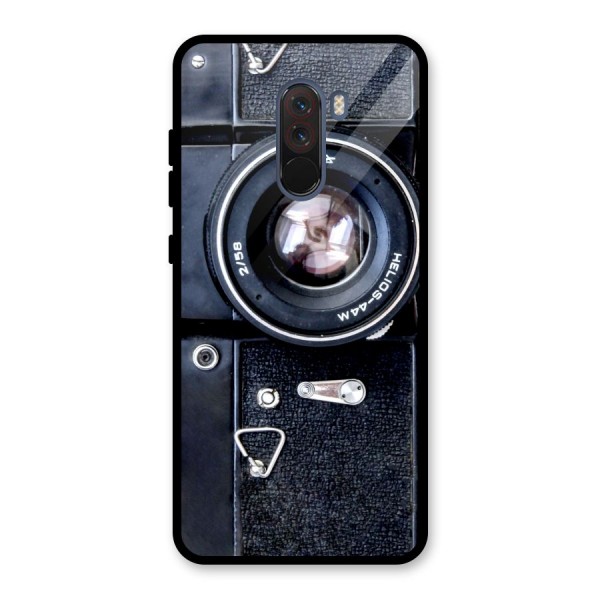 Classic Camera Glass Back Case for Poco F1