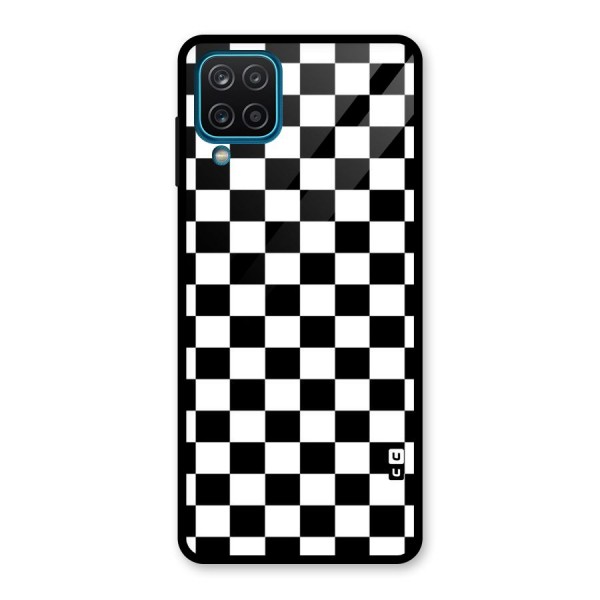 Classic Check Glass Back Case for Galaxy A12