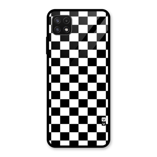 Classic Check Glass Back Case for Galaxy A22 5G