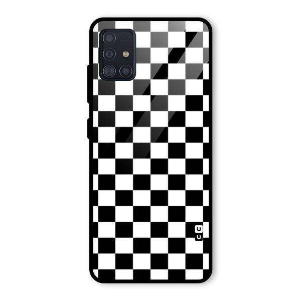 Classic Check Glass Back Case for Galaxy A51