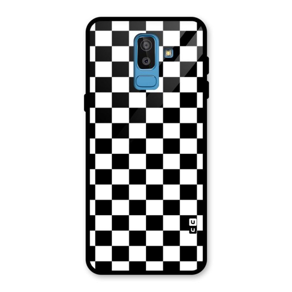 Classic Check Glass Back Case for Galaxy J8