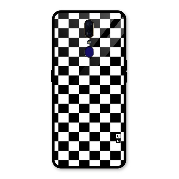 Classic Check Glass Back Case for Oppo F11