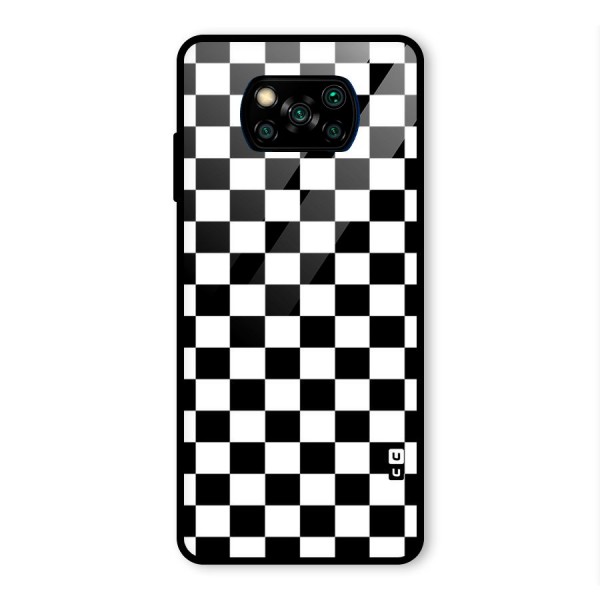 Classic Check Glass Back Case for Poco X3 Pro