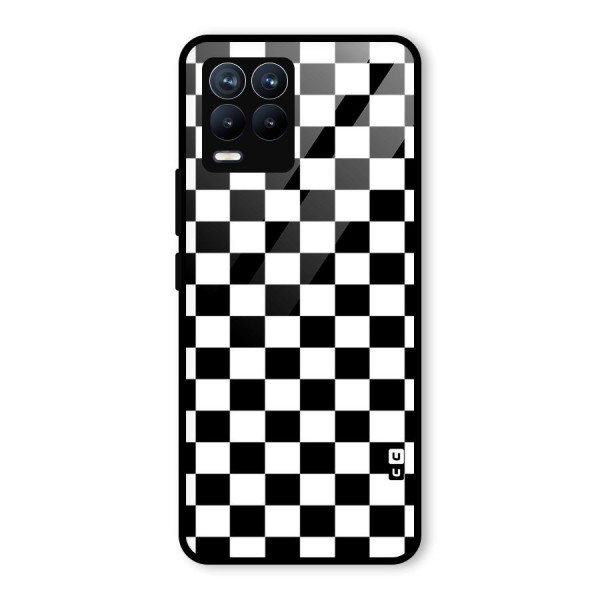 Classic Check Glass Back Case for Realme 8 Pro