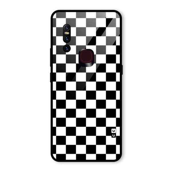 Classic Check Glass Back Case for Vivo V15