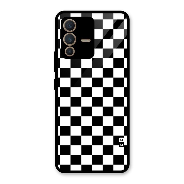 Classic Check Glass Back Case for Vivo V23 5G