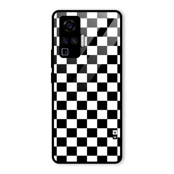 Classic Check Glass Back Case for Vivo X50 Pro