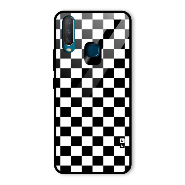 Classic Check Glass Back Case for Vivo Y12