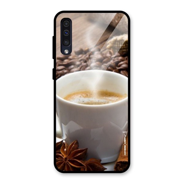 Classic Coffee Beans Glass Back Case for Galaxy A50s