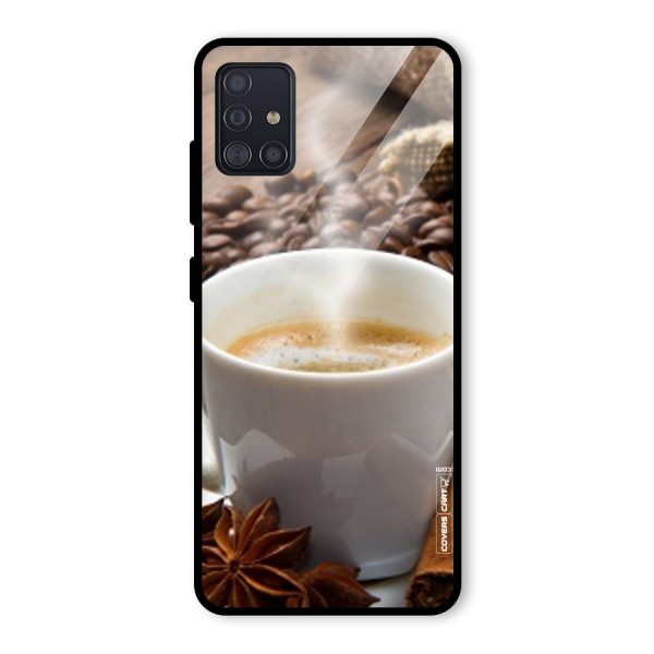 Classic Coffee Beans Glass Back Case for Galaxy A51