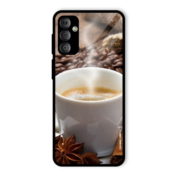 Classic Coffee Beans Glass Back Case for Galaxy F23